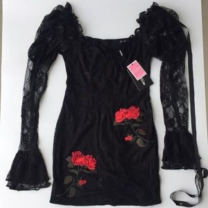 Pretty Little Things Black Lace Dress